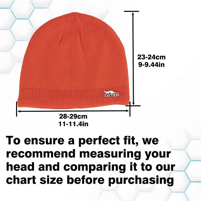OTTER 100% Waterproof Windproof Beanie Hat - Fleece Lined Skull Cap for Men & Women Warm Winter Knit Cap for Hiking, Skiing. - Image 2
